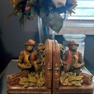 SOLD - Monkey  Bookends